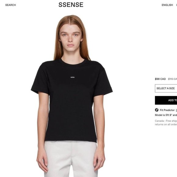 APC black jade t shirt - Picture 1 of 3